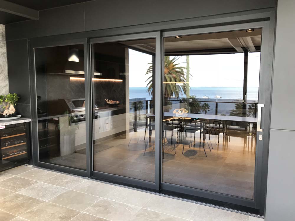 Aluminium sliding doors, Melbourne home